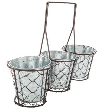 chicken wire bucket planter